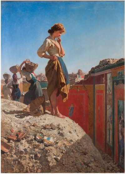 Gli scavi a Pompei, Italia da Filippo Palizzi