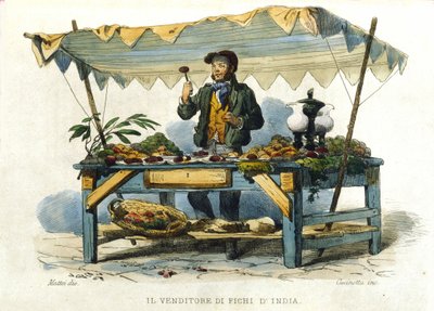 Piccolo mestiere della città di Napoli: il venditore di fichi d