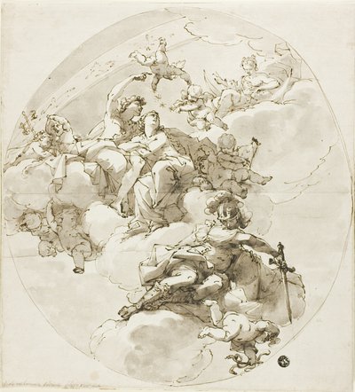 Soffitto con Bacco, Arianna, Diana e Minerva da Filippo Pedrini