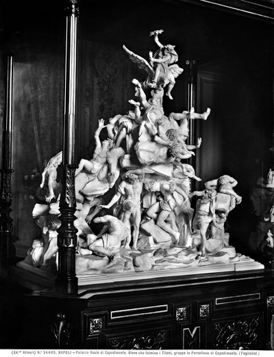 Giove colpisce i Titani con il fulmine, c.1800-12 da Filippo Tagliolini