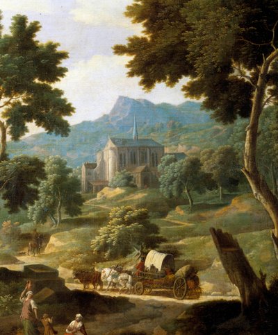 Paesaggio con chiesa (dettaglio) da Filippo Verali