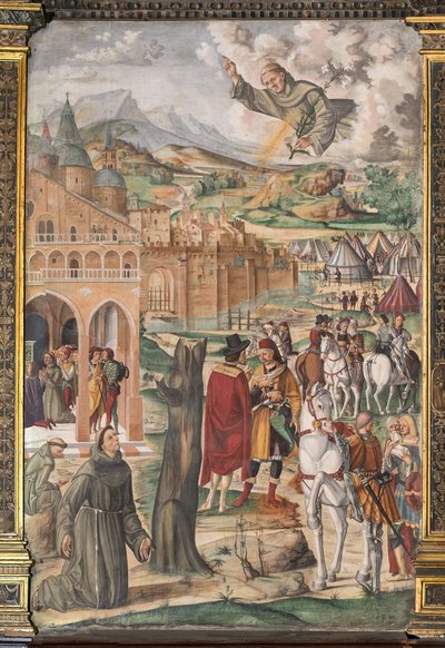 Il Santo appare al beato Luca Belludi predicendo la liberazione di Padova, Scuola del Santo da Filippo da Verona