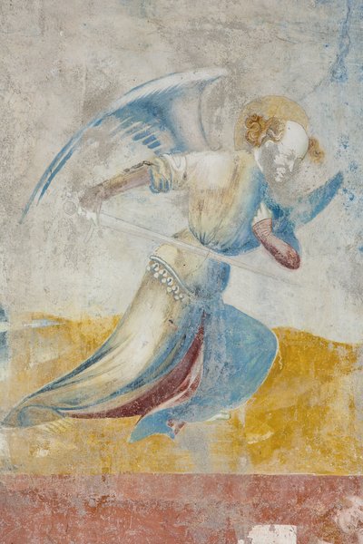 Angelo, dettaglio del Giudizio Universale, c.1400 (dettaglio) da Filippolo de and Veris da Milano Veris da Milano