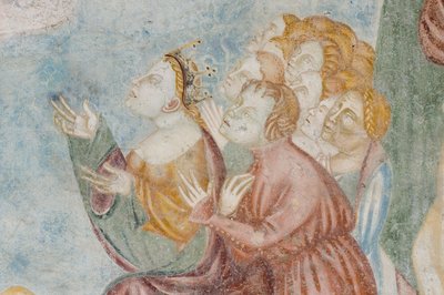 Figura, dettaglio del Giudizio Universale, c.1400 (dettaglio) da Filippolo de and Veris da Milano Veris da Milano