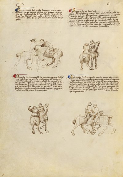 Combattimento equestre disarmato da Fiore Furlan dei Liberi da Premariacco