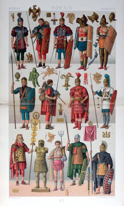 Costume Militare e Gladiatorio Romano, c1800-1836 da Firmin Didot