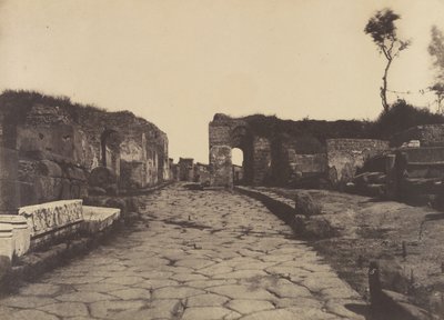 Pompei, Via di Pompeo, Monumento funebre di Mamia, ca. 1853 da Firmin Eugène Le Dien