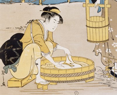 Donne che lavano nel fiume, copertina di Firmin Gillot, Le Japon Artistique, documenti d
