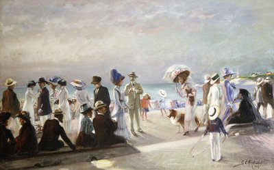 Scena di spiaggia da Firmin Marcelin Michelet