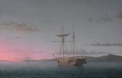Golette di legname alla sera sulla baia di Penobscot da Fitz Henry Lane