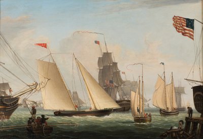 Yacht Northern Light nel porto di Boston, 1845 da Fitz Henry Lane