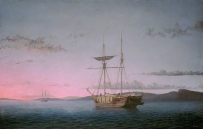 Golette da legname alla sera nella baia di Penobscot, 1863 da Fitz Hugh Lane