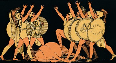 Il giuramento dei sette capi da Flaxman