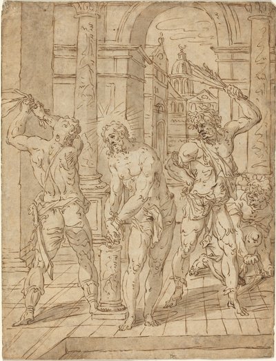 La flagellazione di Cristo da Flemish 17th Century after Hendrik de Clerck