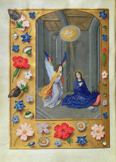 Annunciazione, dalle Hastings Hours, c.1475-83 da Flemish School