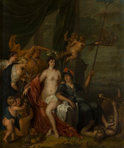 Un dipinto allegorico della Pace, c.1630-1700 da Flemish School