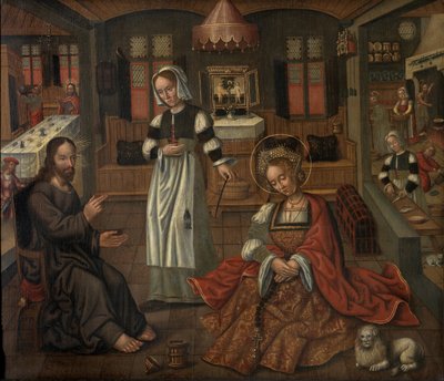 Cristo a Betania nella Casa di Marta e Maria da Flemish School