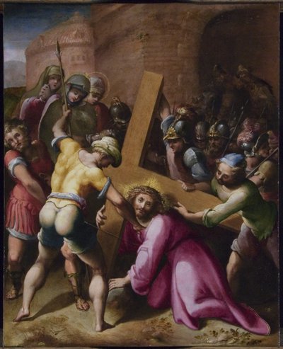 Cristo sulla via del Calvario da Flemish School