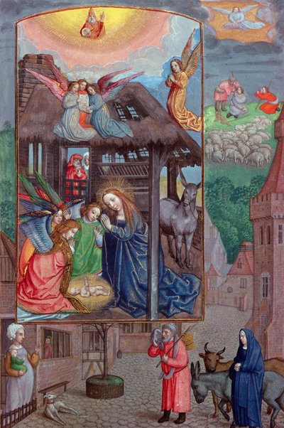 Codex Ser Nov 2844 Nascita di Cristo, dal Libro delle Preghiere di Rothschild da Flemish School