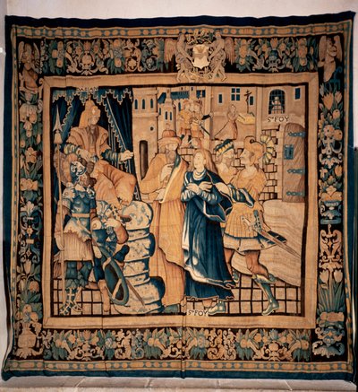 Tesoro del museo di Conques. Arazzo fiammingo. Storia di Sainte Foy. XVI secolo (?) da Flemish School