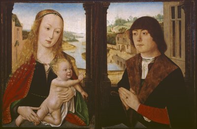 Dittico - Vergine e Bambino e un Donatore, c.1490-1500 da Flemish School