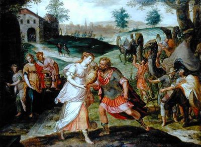 Eliezer e Rebecca al pozzo da Flemish School
