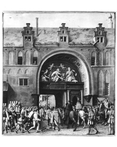 Ingresso di Hercule Francois di Francia, Duca di Alençon (1554-84) ad Anversa, 19 febbraio 1582 da Flemish School