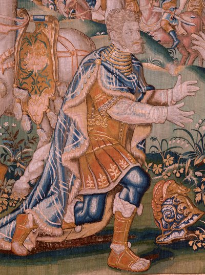 Arazzo fiammingo. Alessandro davanti al sommo sacerdote Iaddo. Atelier di Oudenaarde. XVII secolo da Flemish School
