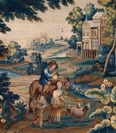 Arazzo fiammingo. Fine 17° secolo. Proprietà della chiesa Sint-Walburgakerk Oudenaarde. da Flemish School