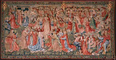 Arazzo fiammingo. Serie Redenzione Umana o Vizi e Virtù. Cristo ascende al Cielo e l