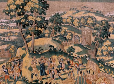 Serie Storia di Ciro: Tomiri ordina di immergere la testa di Ciro in un recipiente di sangue da Flemish School