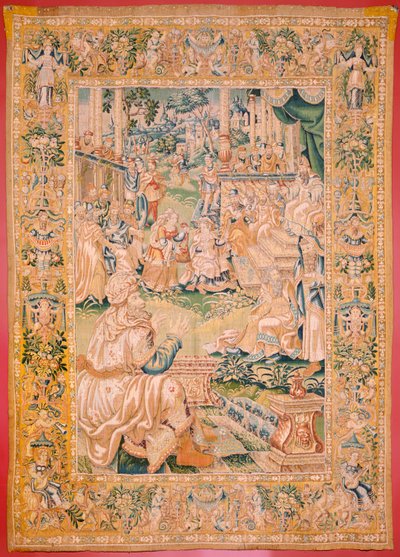 Arazzo fiammingo. Serie Il libro di Giuditta. Ritorno a Betulia. Ottavo arazzo della serie. Manifattura Paesi Bassi, Bruxelles(?). Seconda metà del XVI secolo. Tessuto Lana. Chiesa di San Nicola di Bari da Flemish School