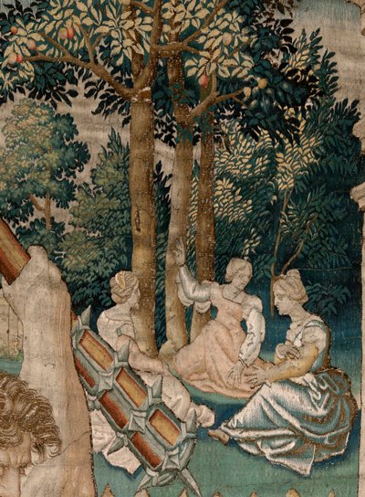 Serie Le Fatiche di Ercole. Ercole nel Giardino delle Esperidi. Quinto arazzo della serie esistente. Modello sconosciuto. Manifattura Willem Dermoyen, Bruxelles. Ca 1528. da Flemish School