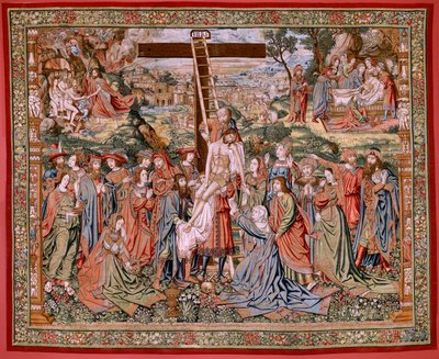 Serie La Passione di Cristo. La discesa dalla croce (secondo arazzo della serie) da Flemish School