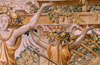 Serie Vertumno e Pomona: Vertumno trasformato in agricoltore da Flemish School