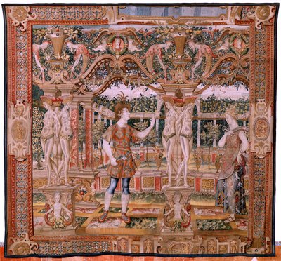 Vertumno trasformato in potatore (dalla serie Vertumno e Pomona) da Flemish School