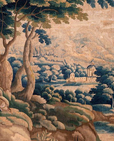 Arazzo fiammingo. Cosiddetto Verdure. Atelier di Oudenaarde. 332x318cm. Inv 00021. XVII secolo. da Flemish School