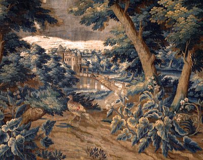 Arazzo fiammingo. Verdure. Fine XVII-inizio XVIII secolo. Proprietà della chiesa Sint-Walburgakerk Oudenaarde (Dekenij van de Sint-Walburga). Dettaglio. da Flemish School