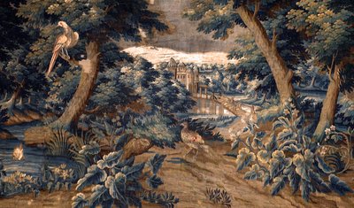 Arazzo fiammingo. Verdura. Fine XVII-inizio XVIII secolo. Proprietà della chiesa Sint-Walburgakerk Oudenaarde (Dekenij van de Sint-Walburga) (dettaglio) da Flemish School