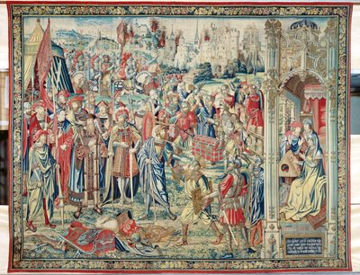 Raccolta del bottino, Arazzo di Davide e Betsabea, c.1510-15 da Flemish School