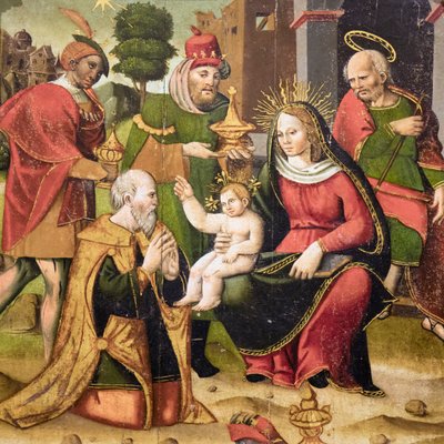 Sacra Famiglia e i Tre Re Magi da Flemish School