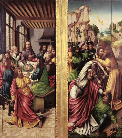 Bacio di Giuda e Ultima Cena, c.1500 da Flemish School