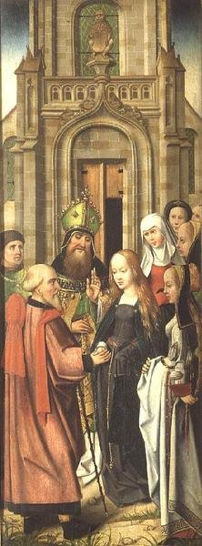 Il matrimonio della Vergine, inizio XVI secolo (pannello destro del trittico) da Flemish School