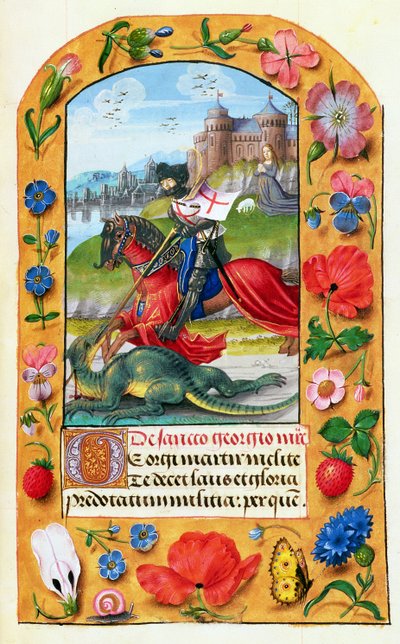 San Giorgio e il drago, da un Libro d