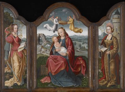 Madonna col Bambino, Santa Barbara e Santa Caterina, c.1520 da Flemish School