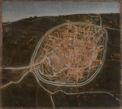 Mappa di Bruges da Flemish School