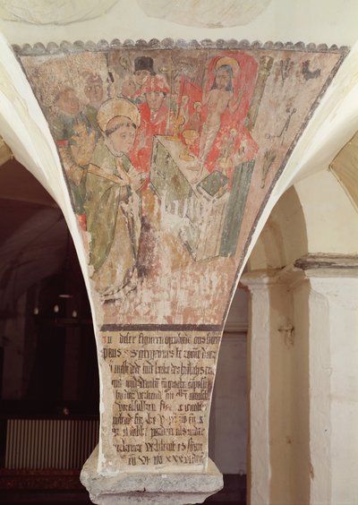 Messa di San Gregorio, affresco dalla cripta da Flemish School