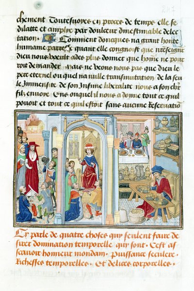 Ms 240 fol.247 Cose mondane, da Le Miroir d