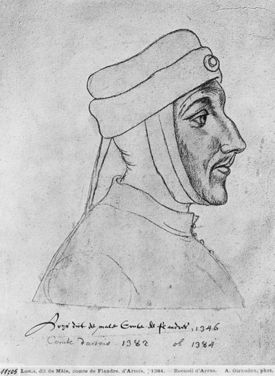 Ms 266 fol.54 Luigi II delle Fiandre, anche Luigi III di Artois e Luigi I di Borgogna Palatina, noto come Luigi di Male, da 