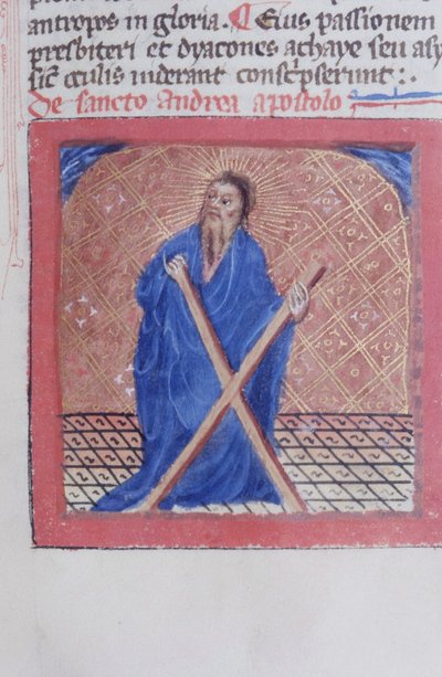 Pagina dal Legenda Aurea, Bruges, c.1400-10 da Flemish School